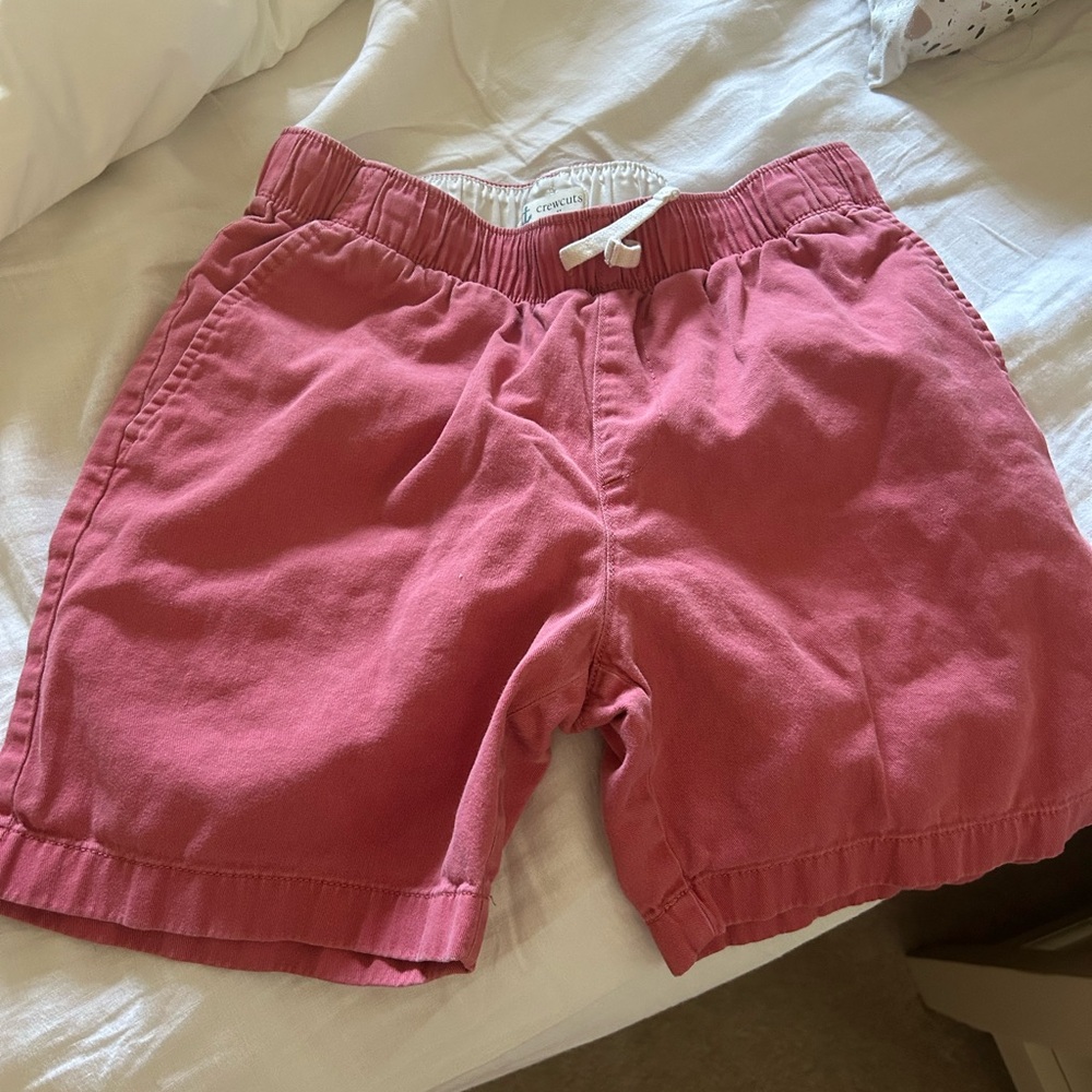 Crewcuts Rose Pink Elastic Waist Cotton Shorts